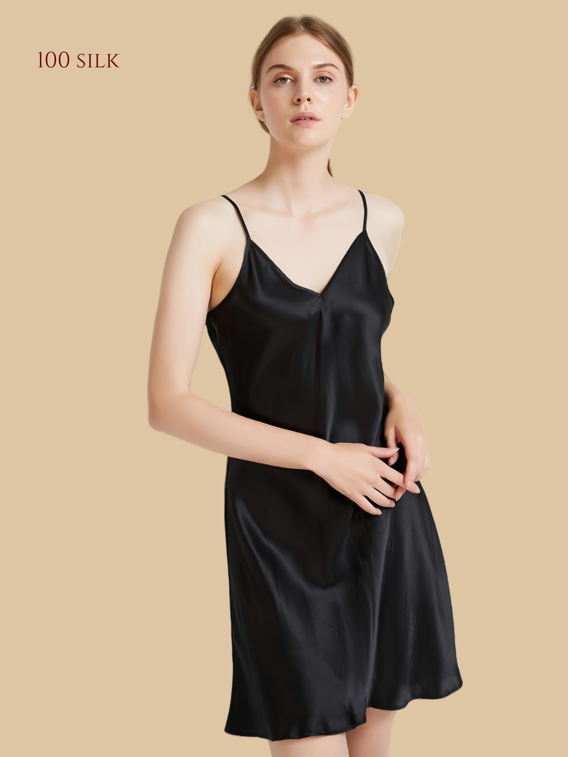 19 Mommy V-Neck Silk Nightdress - Silkgala