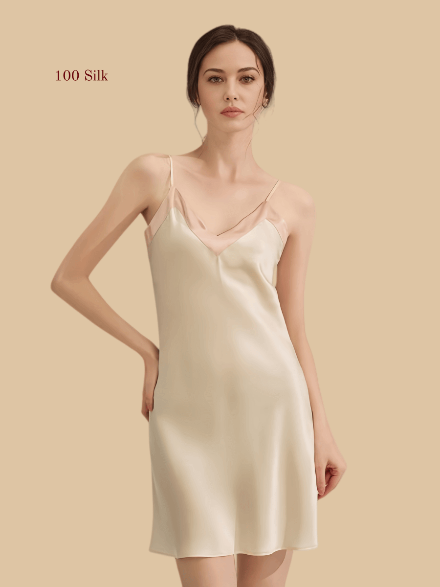 19Momme Pure Silk Spaghetti Strap Nightgown