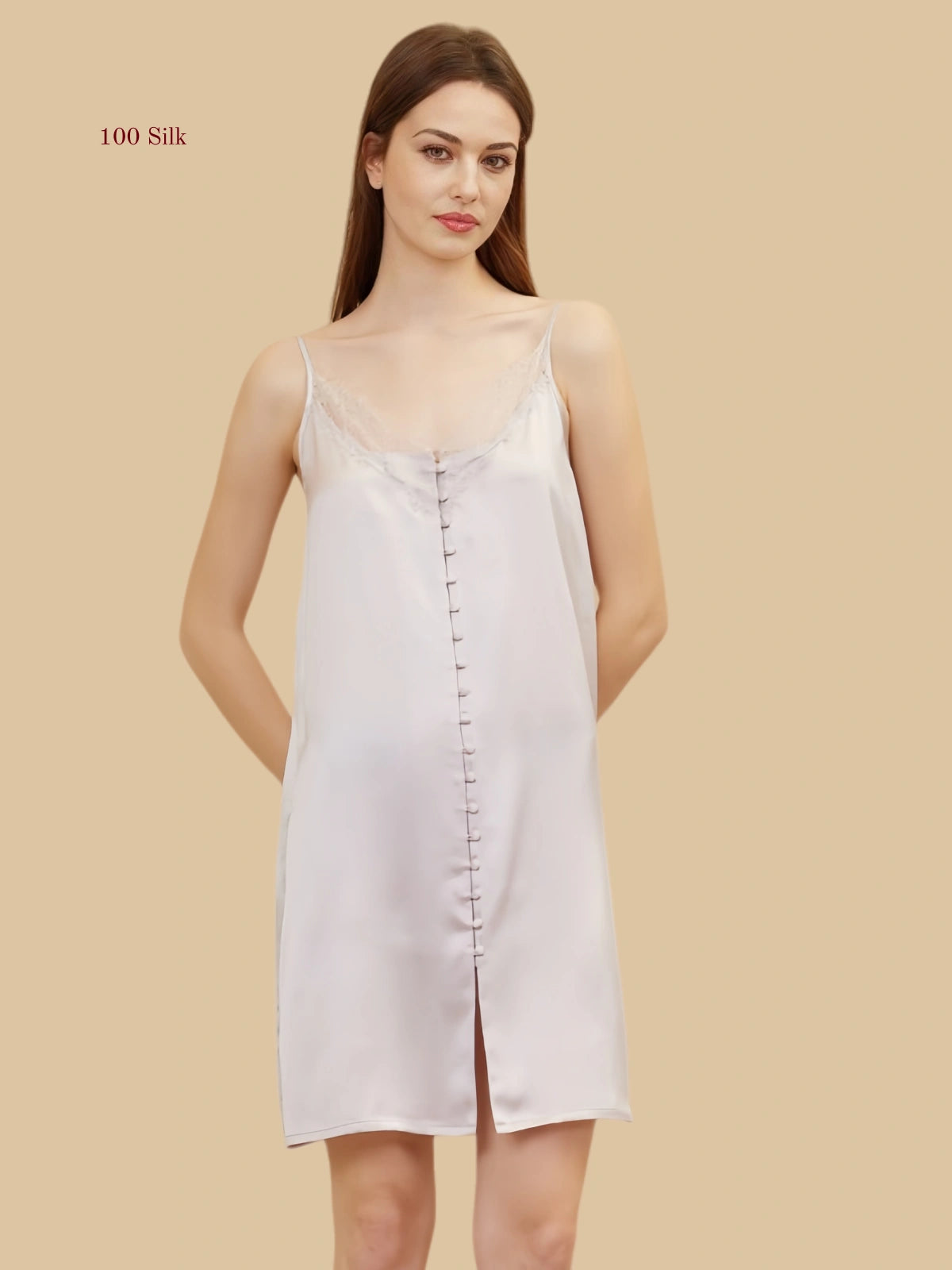 19 Momme Silk Nightgown Spaghetti Straps