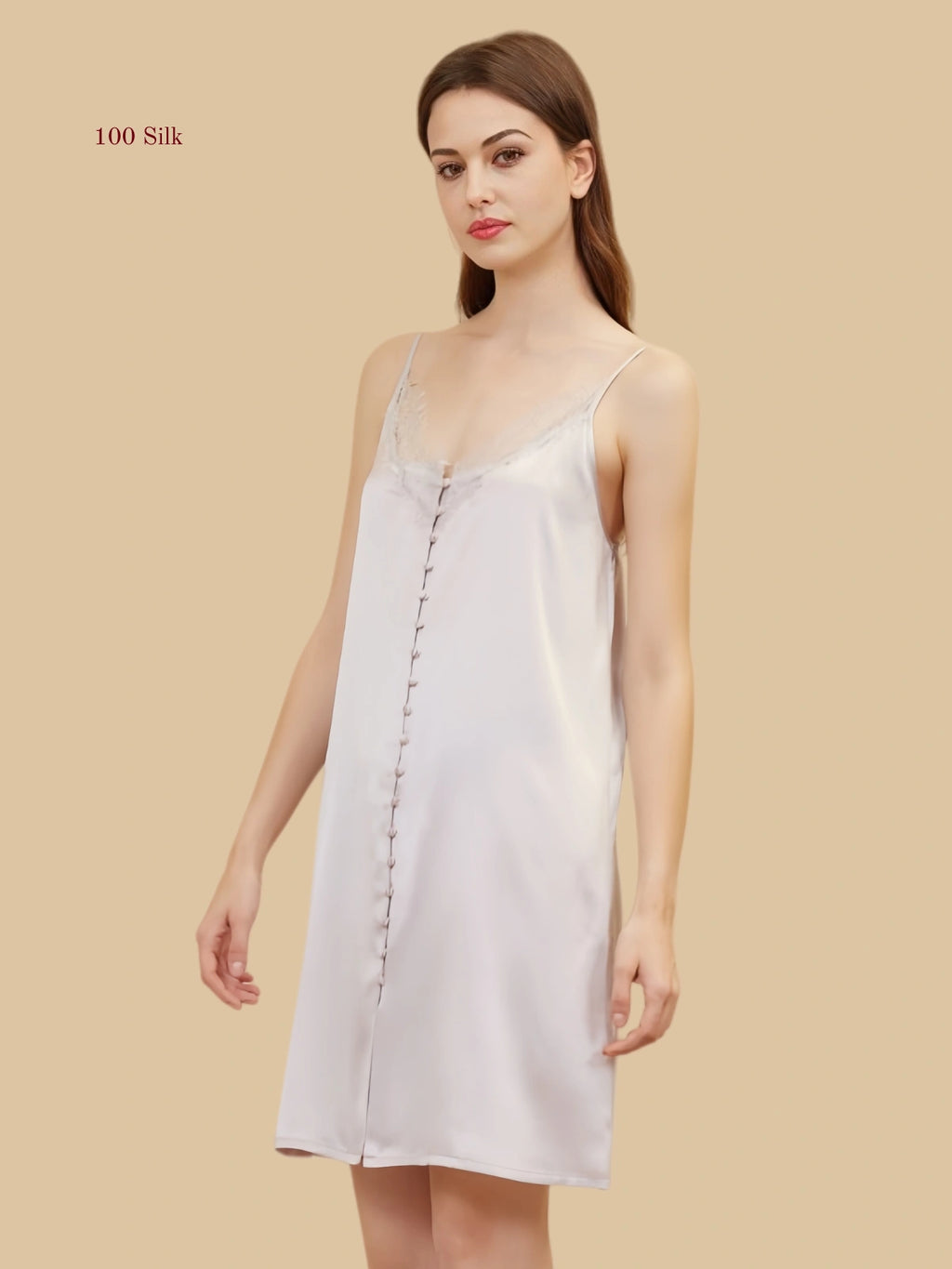 19 Momme Silk Nightgown Spaghetti Straps