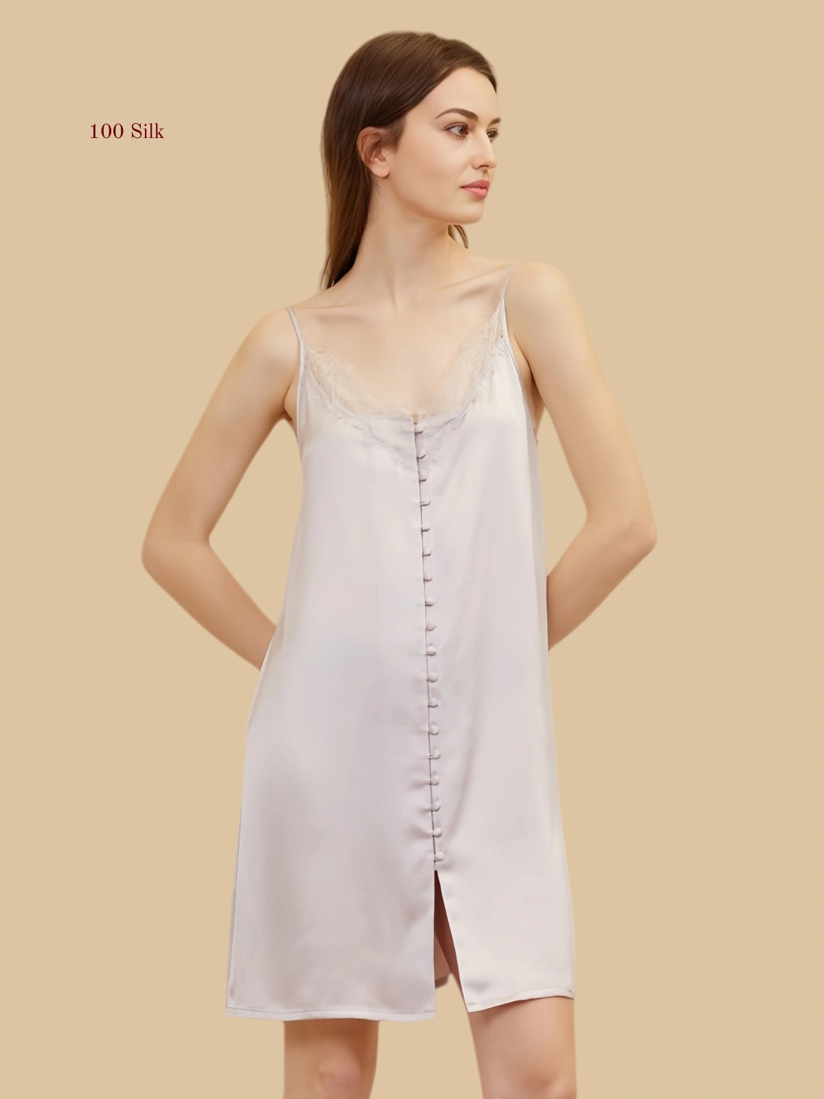 19 Momme Silk Nightgown Spaghetti Straps