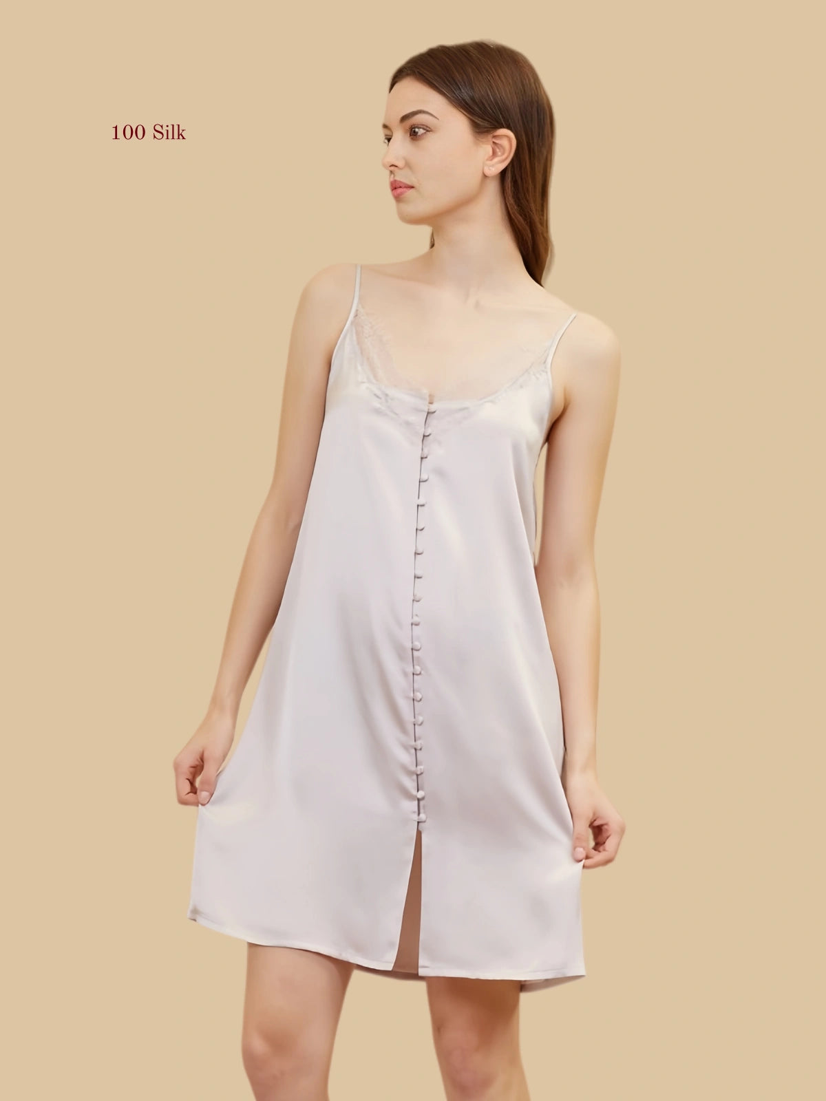 19 Momme Silk Nightgown Spaghetti Straps