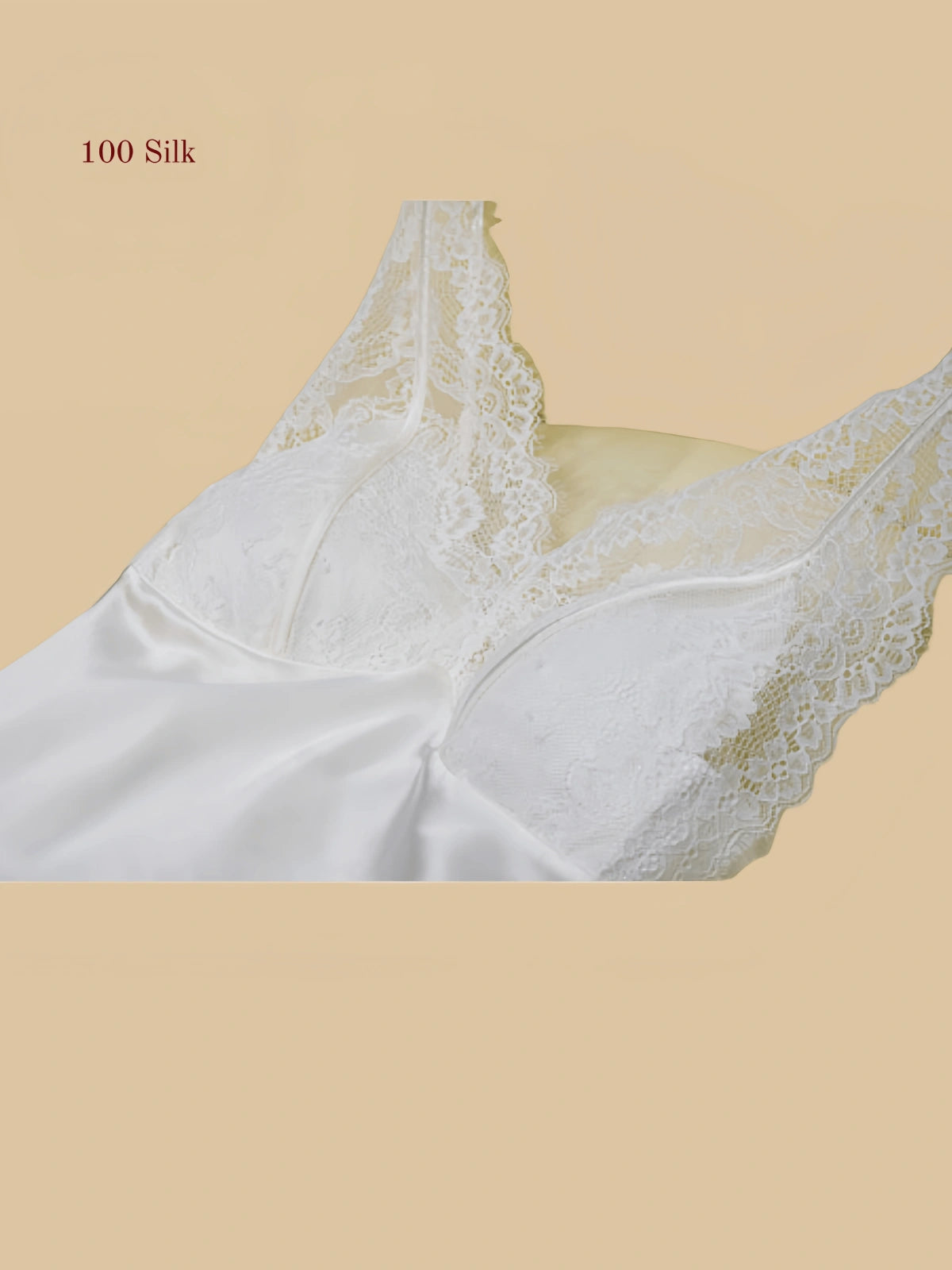 19Momme Silk Sleeveless Nightgowns With Bra Pads