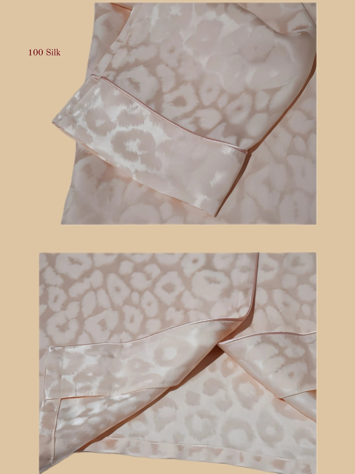 19 Momme Silk Women's Leopard Print Pajamas