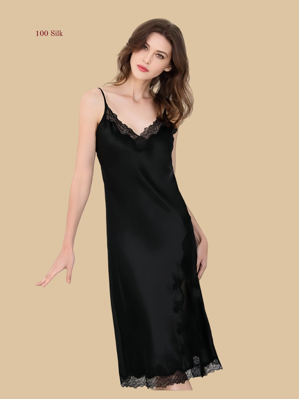19 Momme Silk Long Skirt With Slit