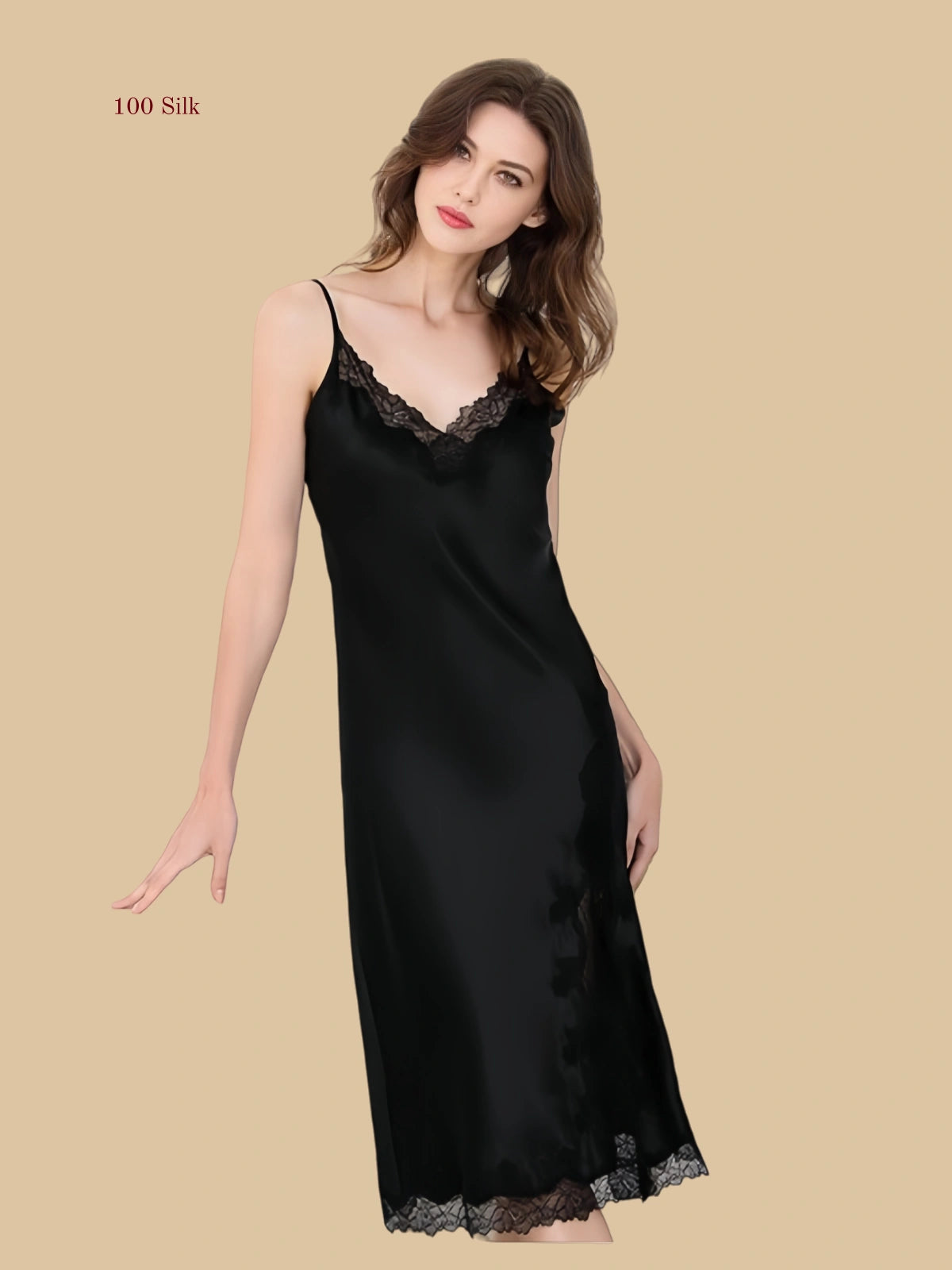19 Momme Silk Long Skirt With Slit