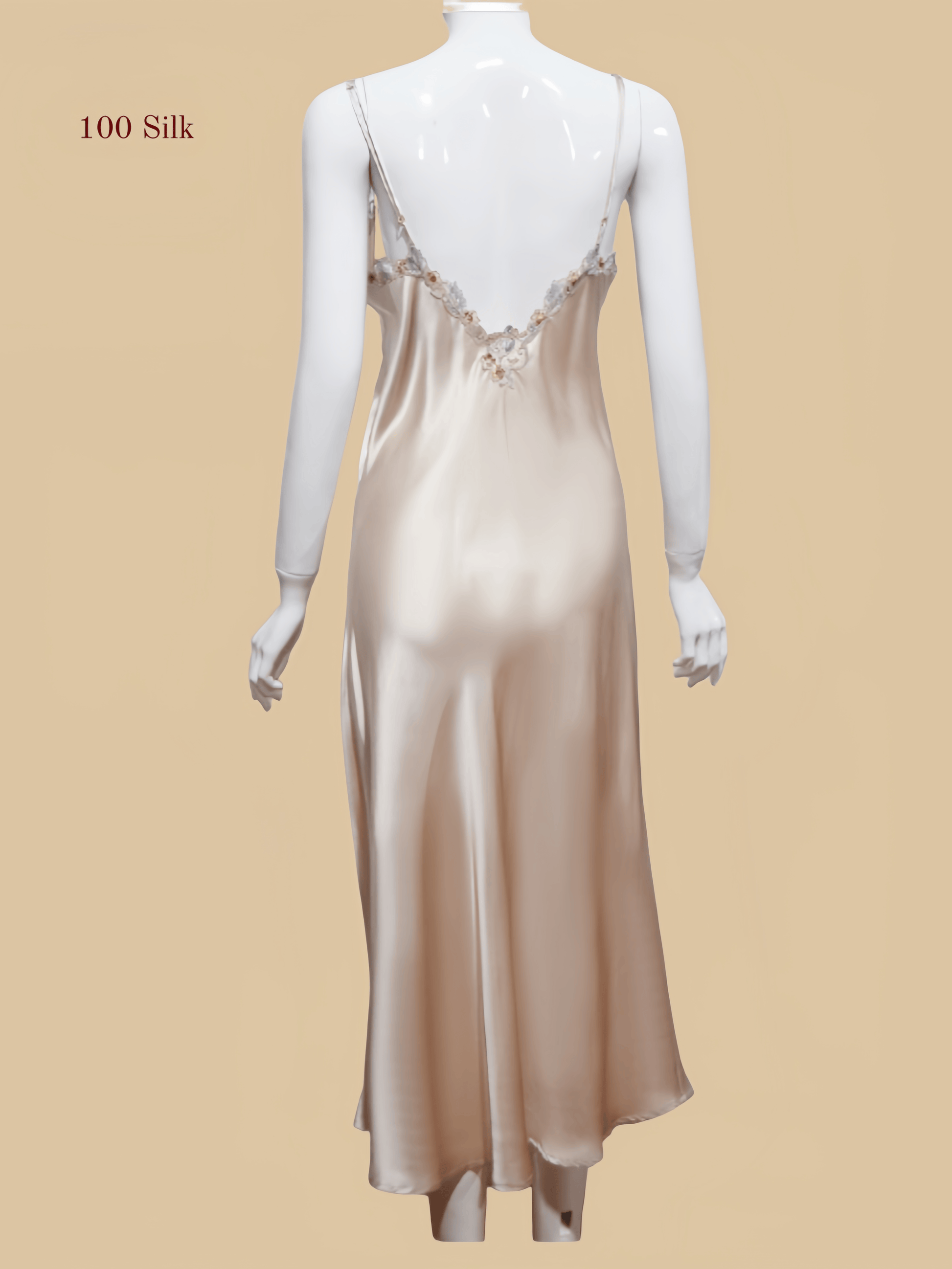 19Momme Sleeveless Women's Nightgown-Long