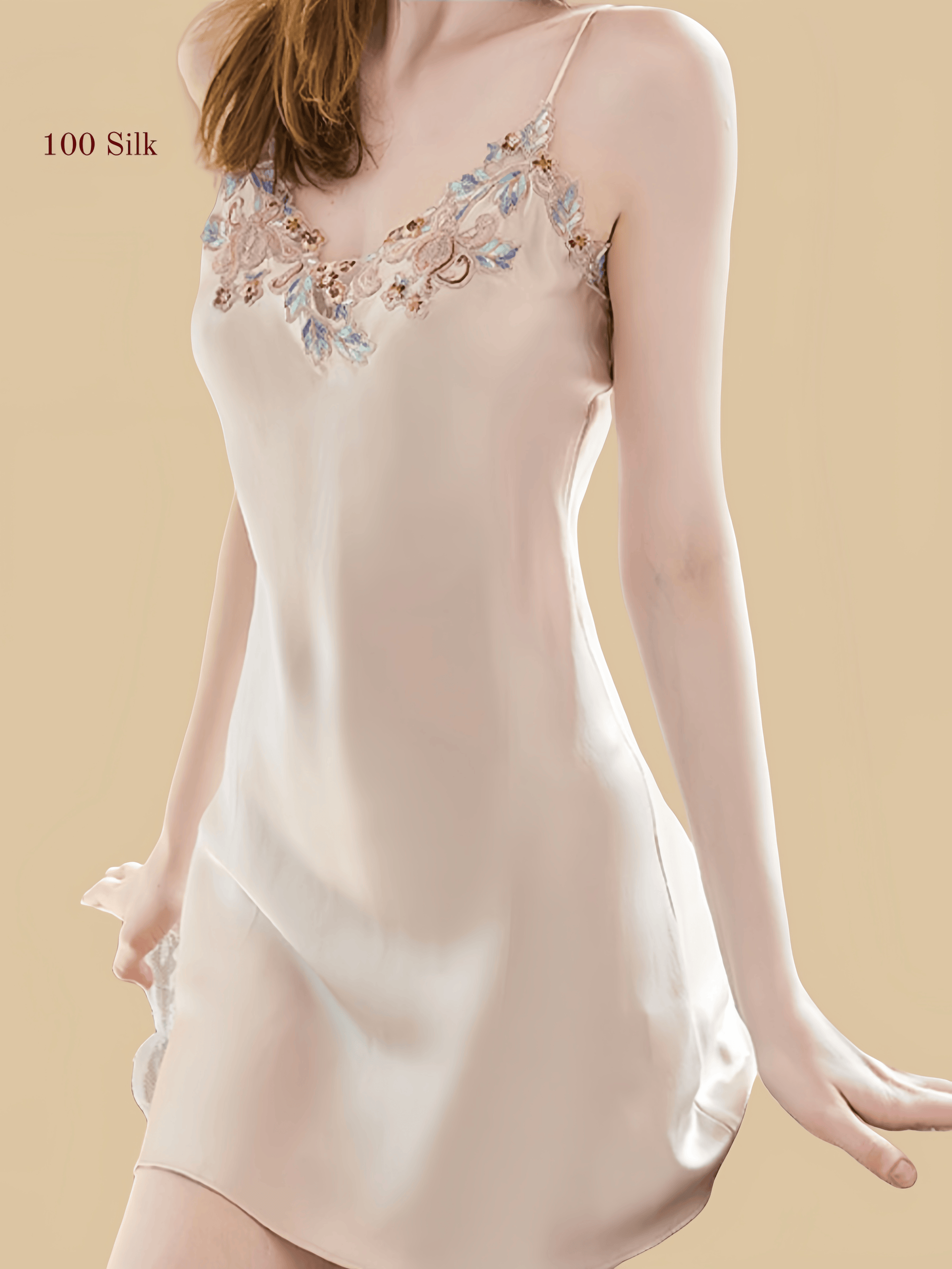 19Momme Women's Sleeveless Nightgown-Short