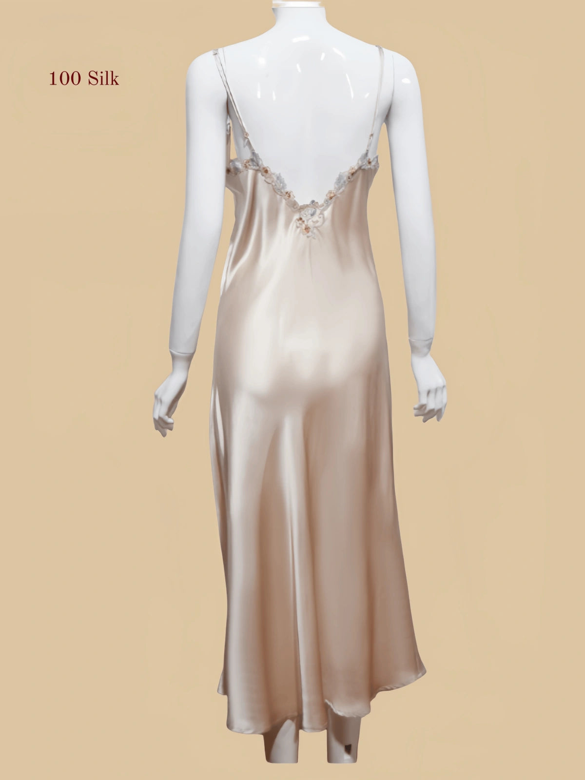 19Momme Sleeveless Women's Nightgown-Long