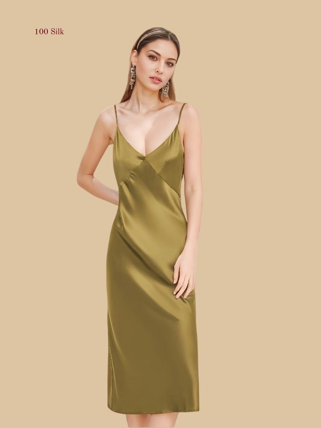 19 Momme Plus Size Backless Halter Maxi Dress