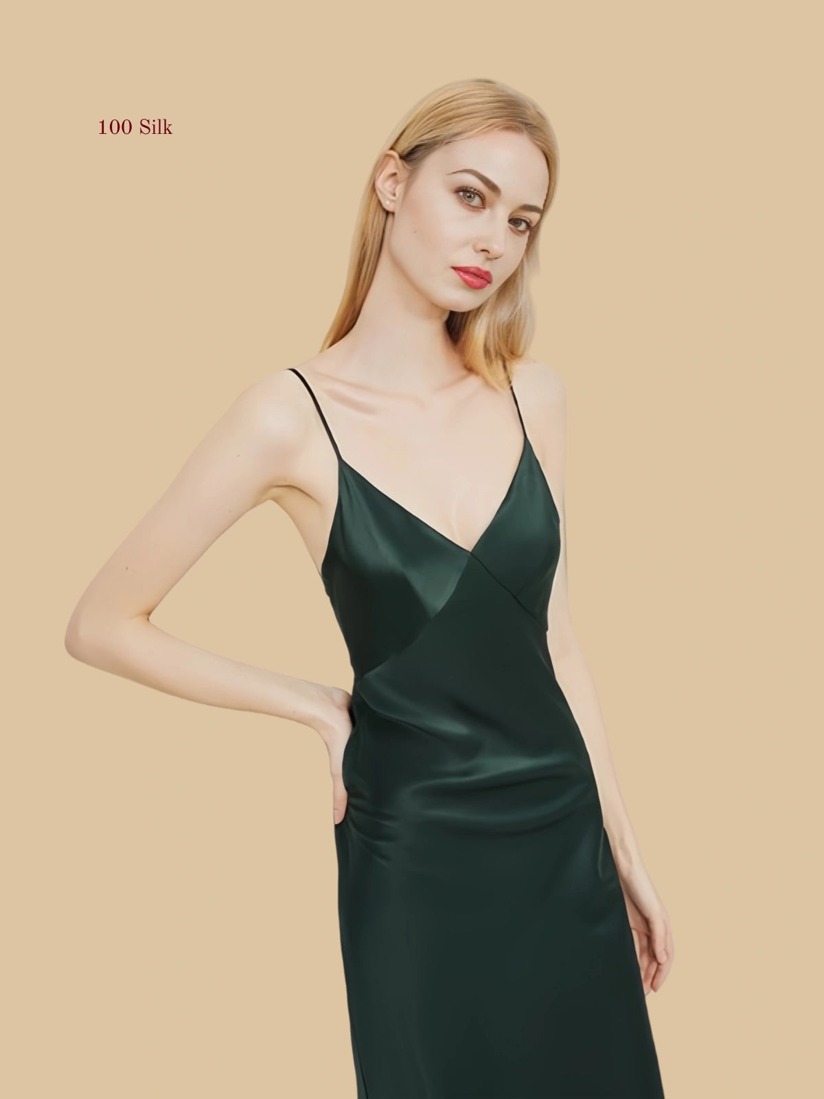 19 Momme Plus Size Backless Halter Maxi Dress