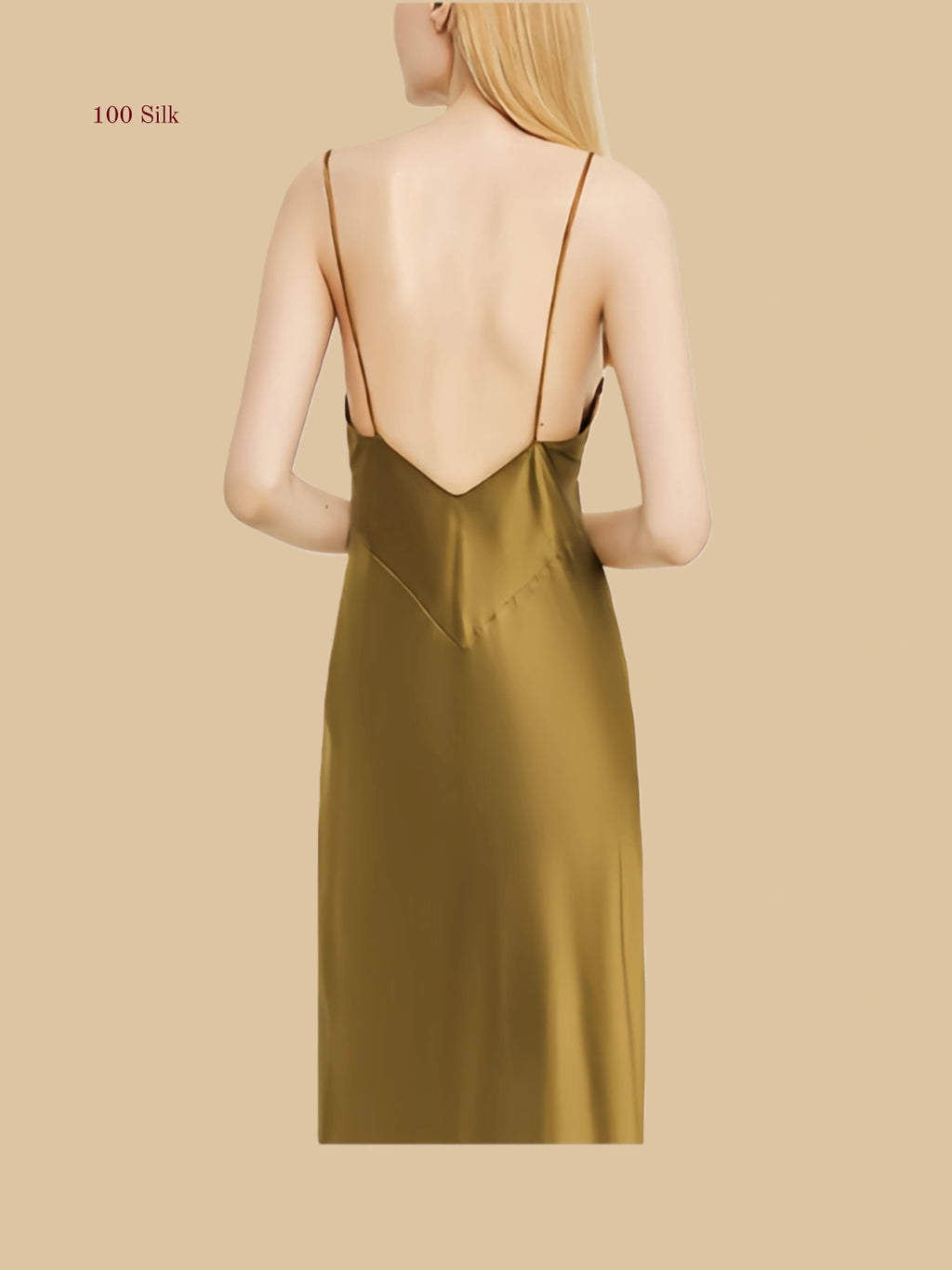 19 Momme Plus Size Backless Halter Maxi Dress