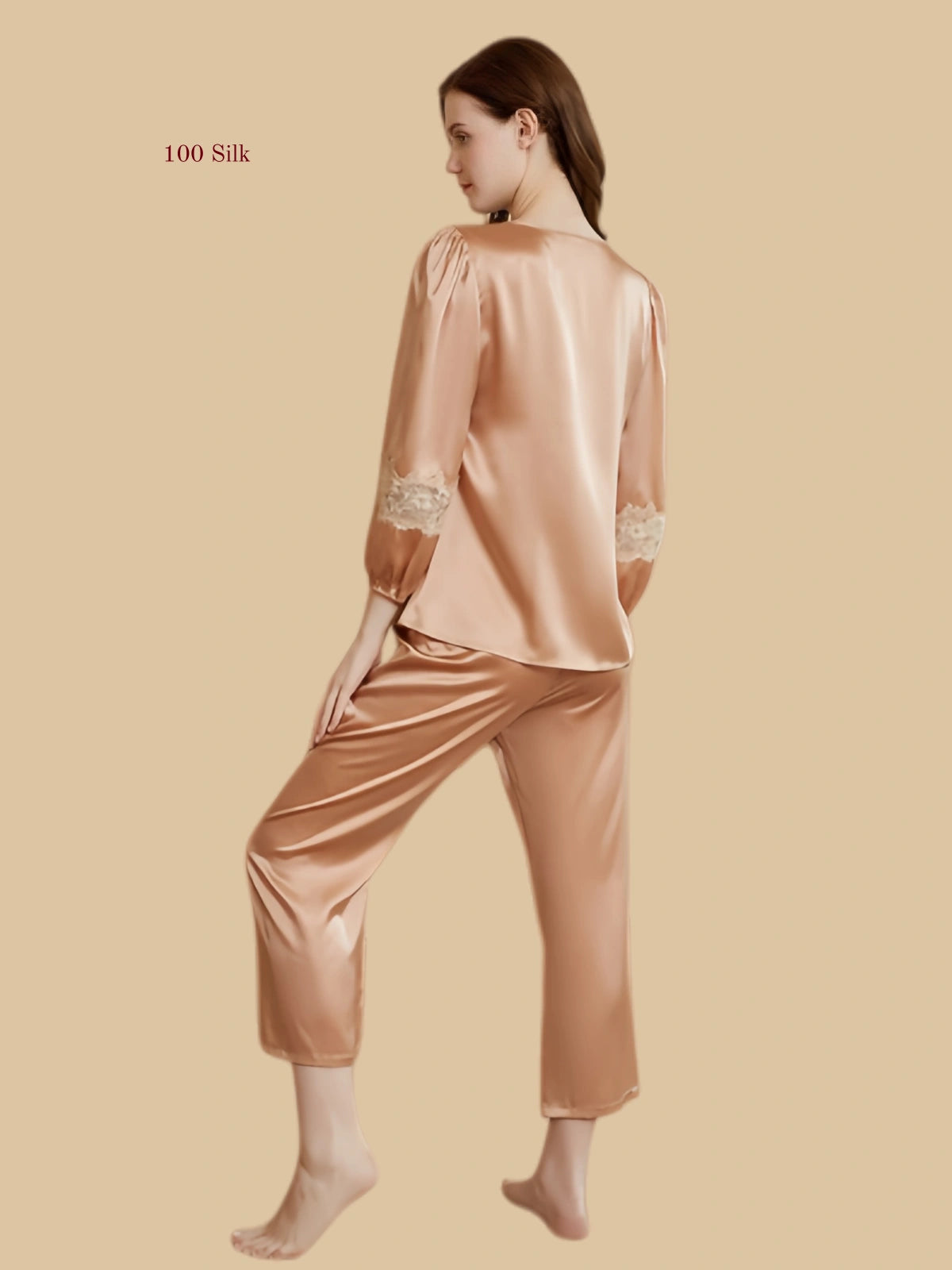 19 Momme Elegant Silk Two Piece Pajamas