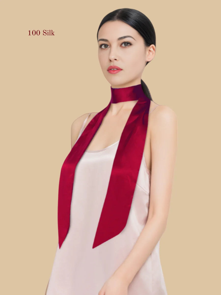 19 momme multi-functional silk long scarf