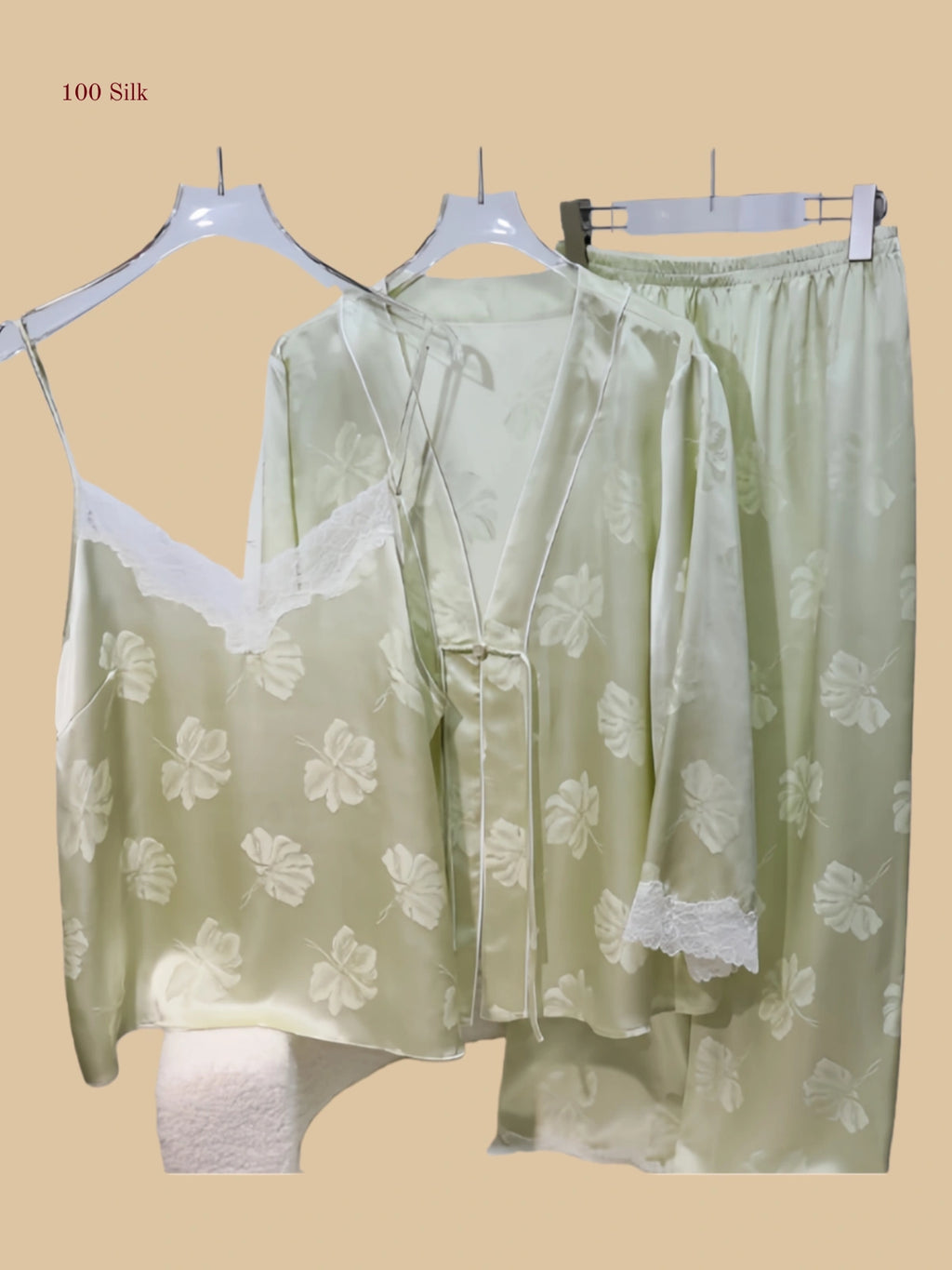 19 Momme Silk Three Piece Pajama Set