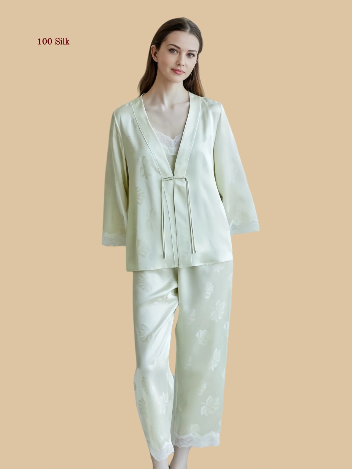 19 Momme Silk Three Piece Pajama Set