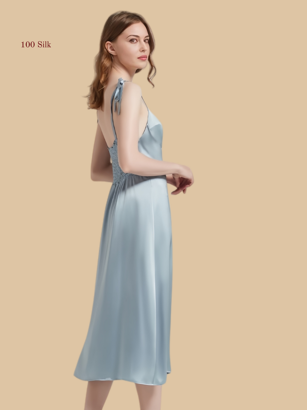 19 Momme Pure Silk Slit Skirt