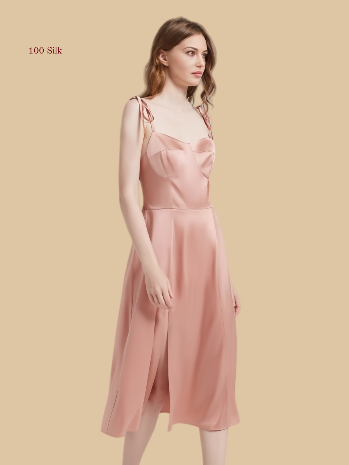 19 Momme Pure Silk Slit Skirt