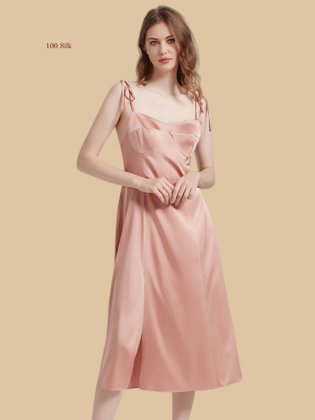 19 Momme Pure Silk Slit Skirt