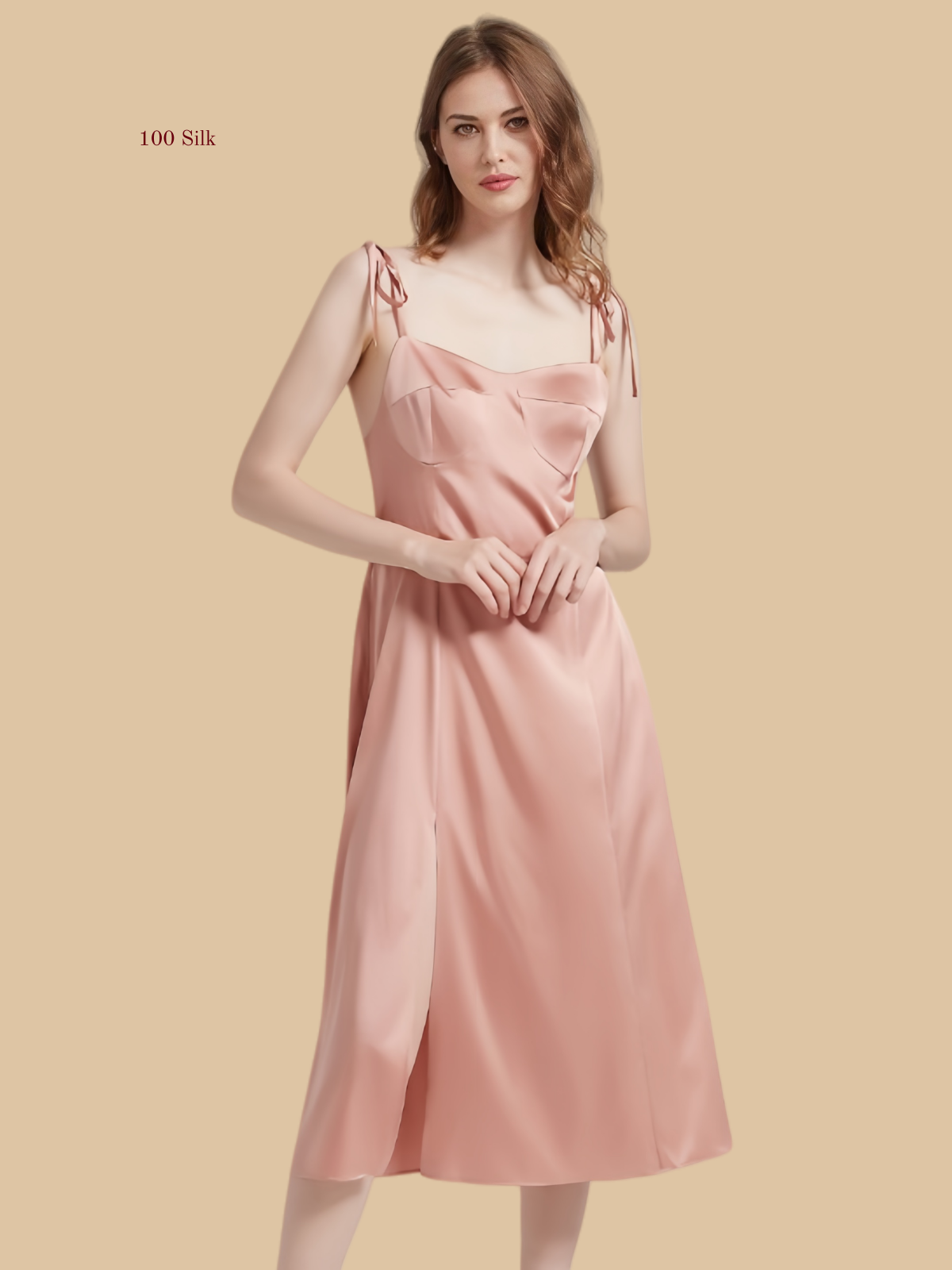 19 Momme Pure Silk Slit Skirt