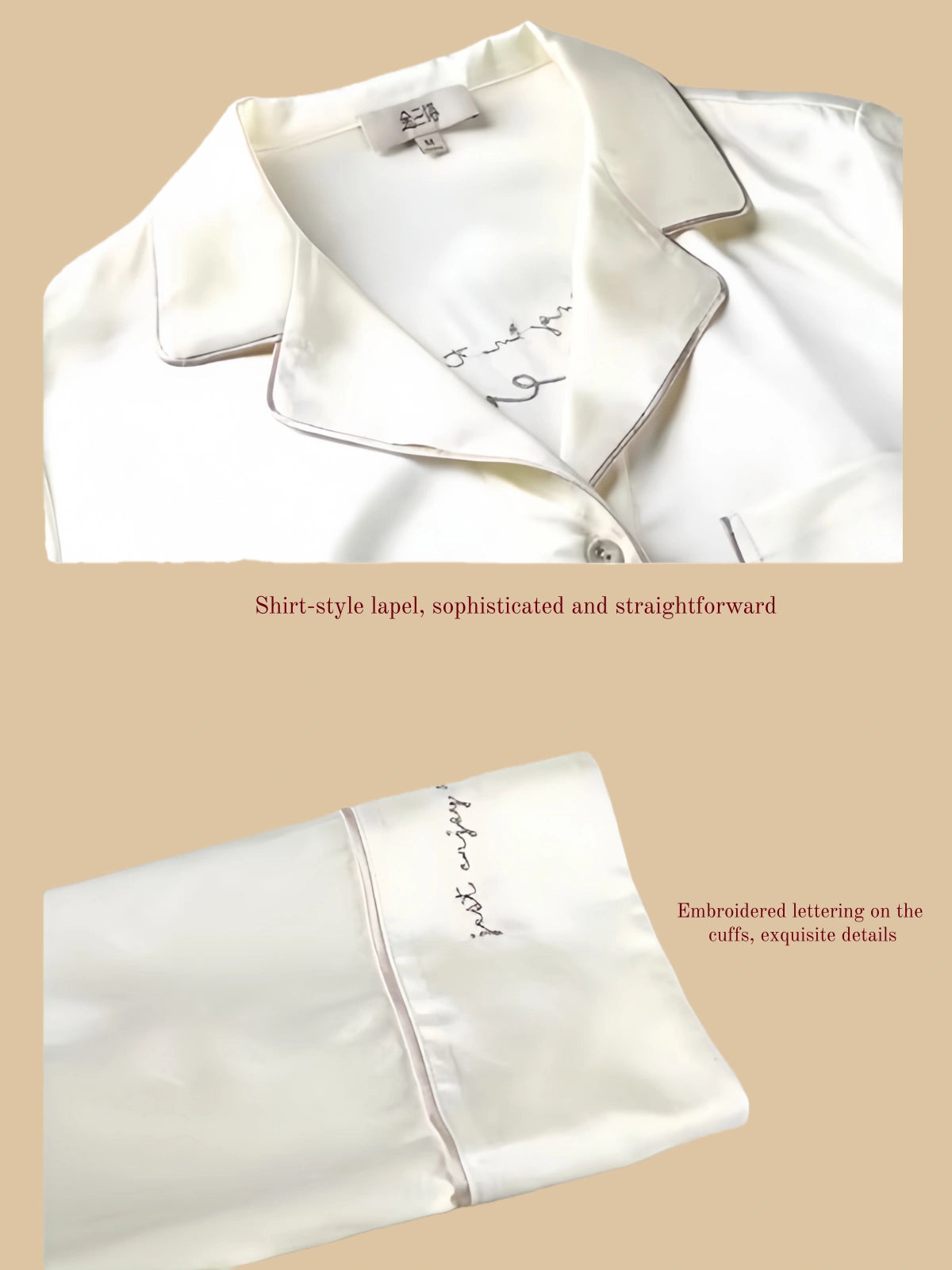 19 Momme Contrasting Color Half Sleeve Shirts - 100% Mulberry Silk Silk Nightgown And Robe Set | Silkgala