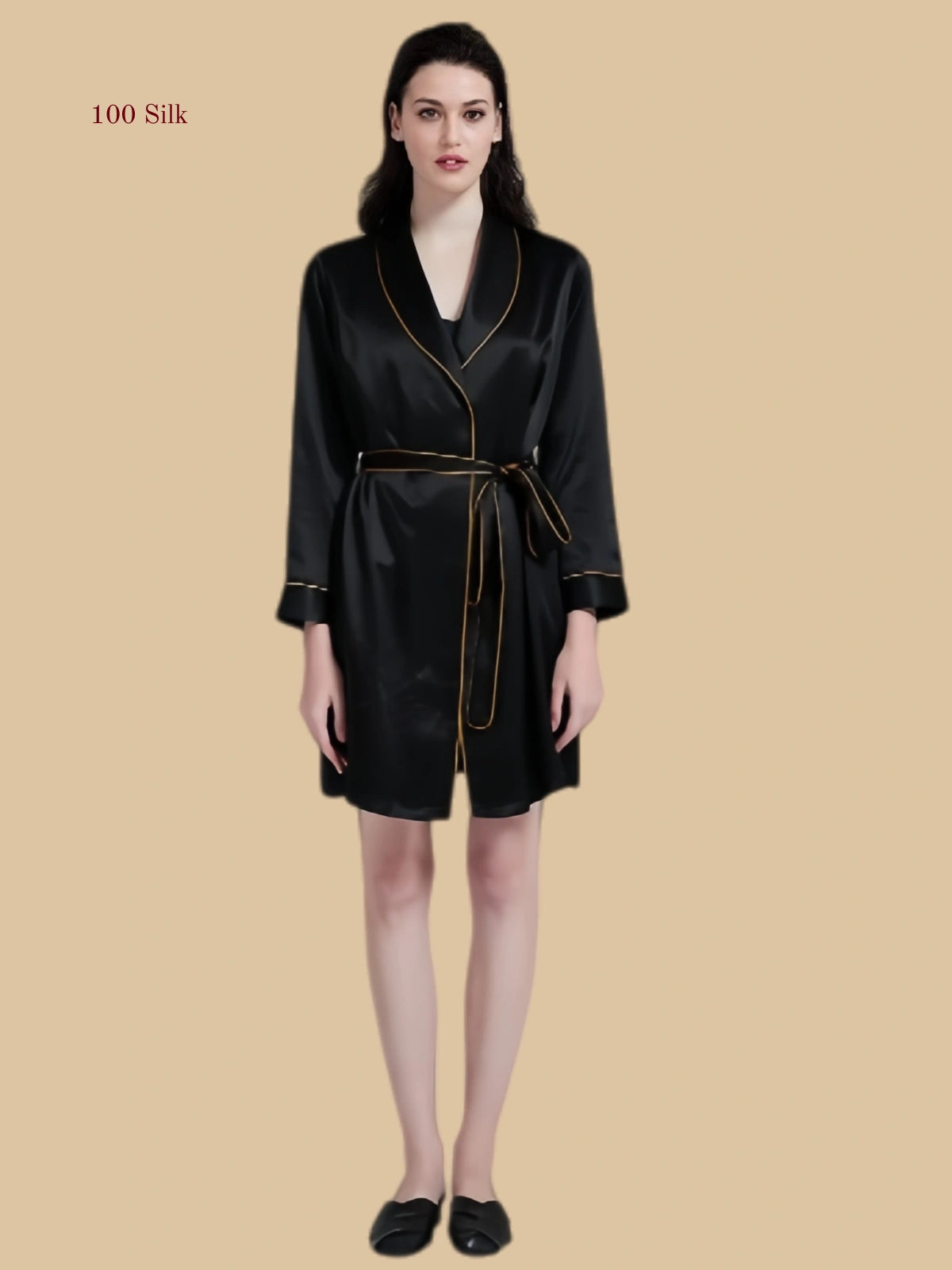 19 Momme silk night dress robe set