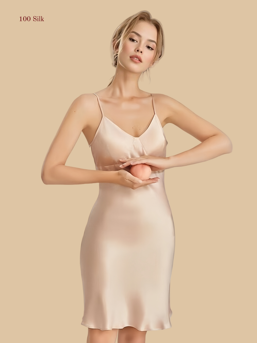 Women's Silk Slip Midi Dress