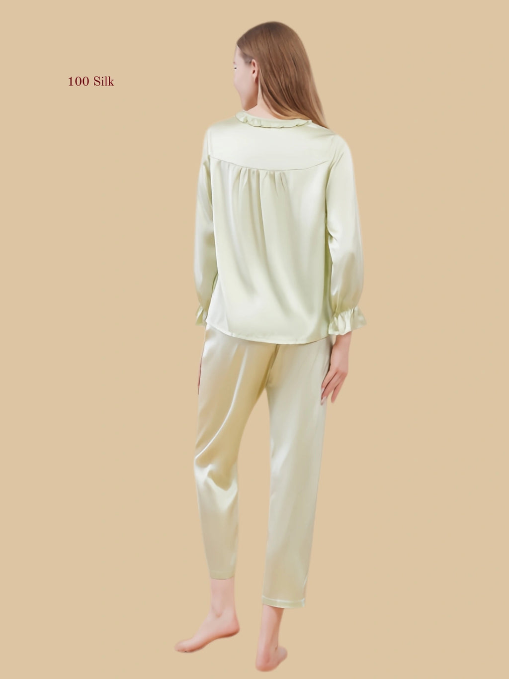 Pure Silk Long Sleeve Pajamas For Women