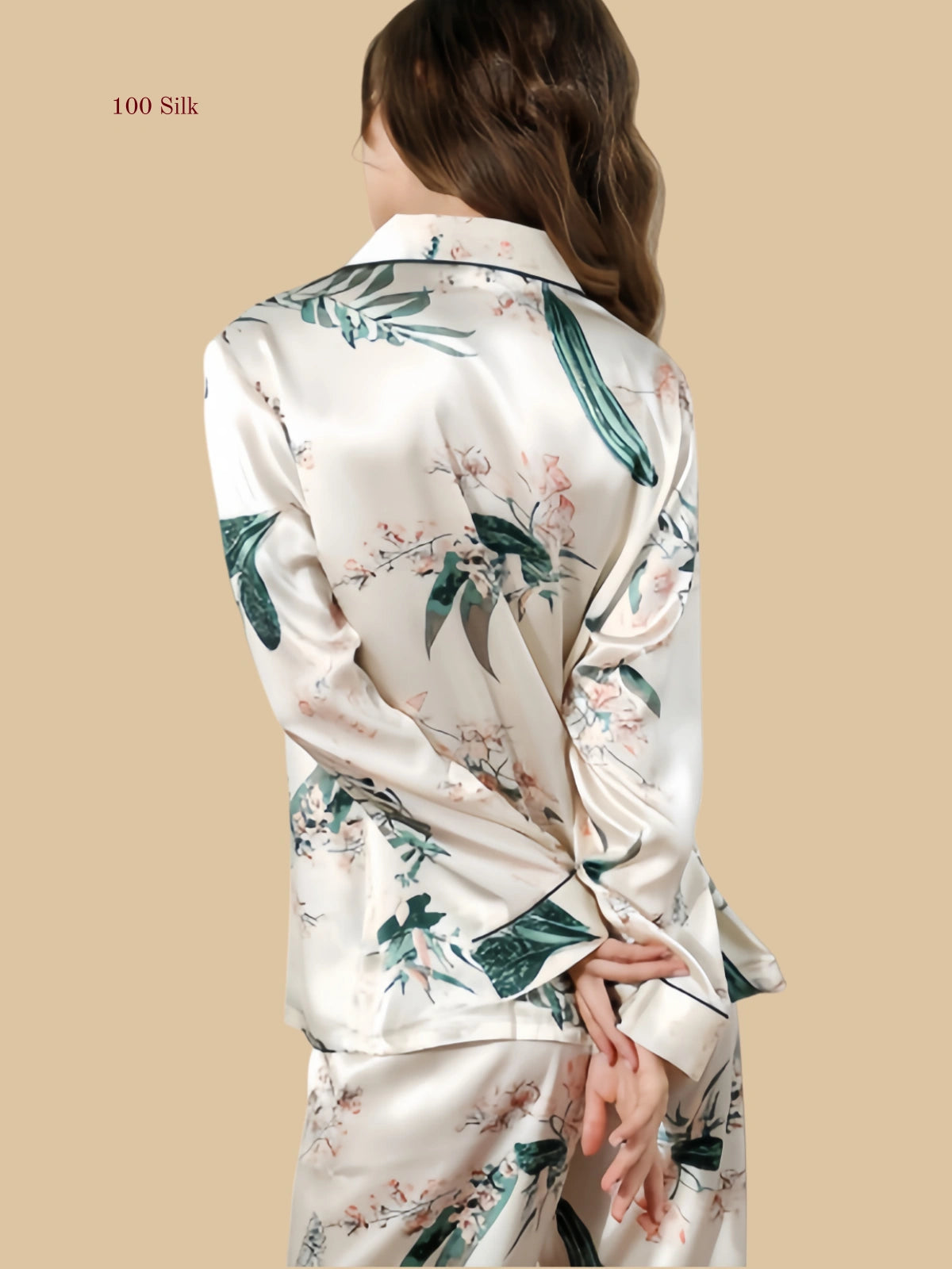 Silk Pajamas Button Down  Womens Pajamas