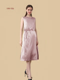22Momme Silk Slit Sleeveless Nightdress - 100% Mulberry Silk Silk Nightgown And Robe Set | Silkgala