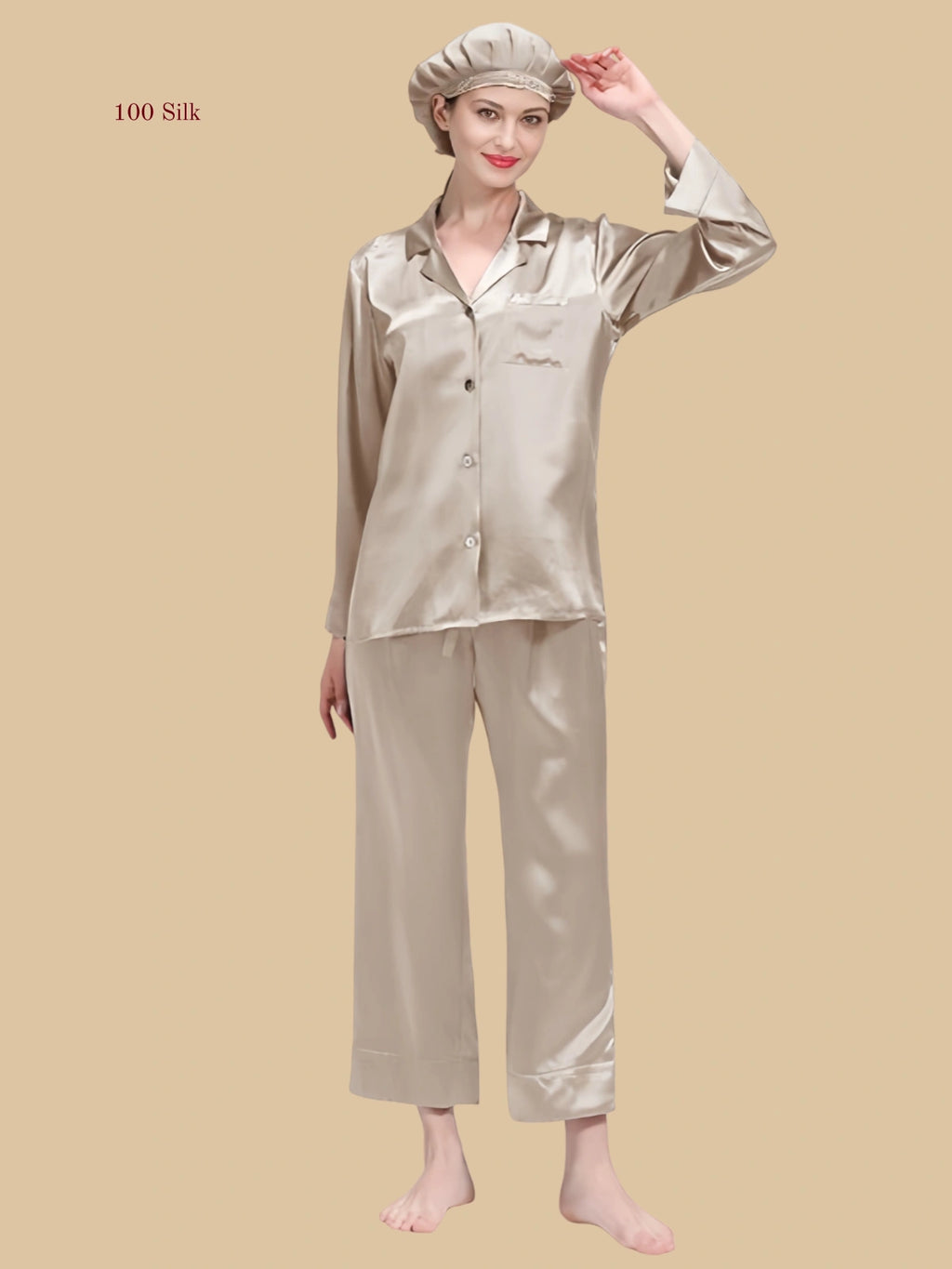 22 Momme Silk Women's Button-Up Pajama Set