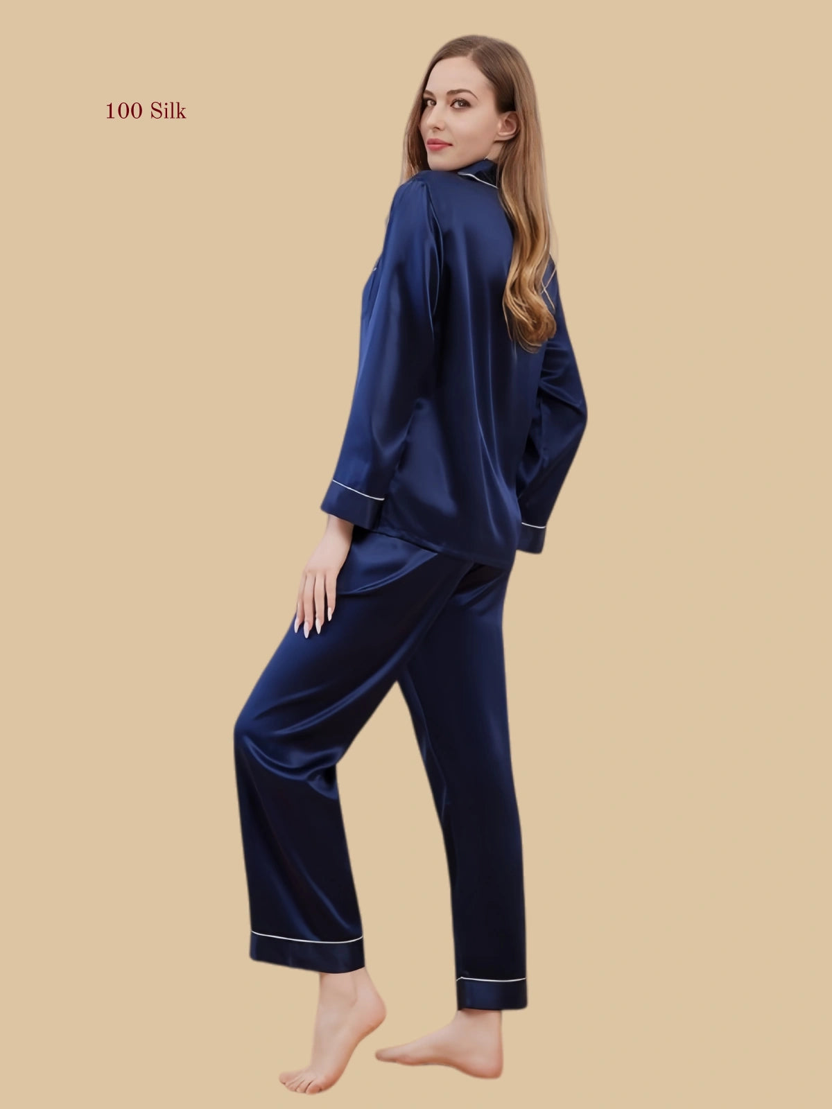 22 Momme Long Sleeved Button Down Pajama Set