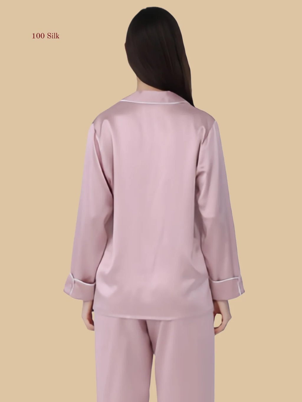 25 Momme Elegant  Silk Long Sleeve Pajama Set