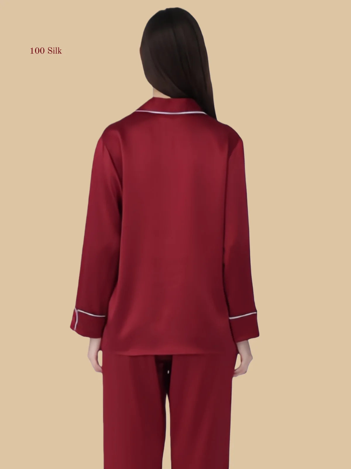 25 Momme Elegant  Silk Long Sleeve Pajama Set