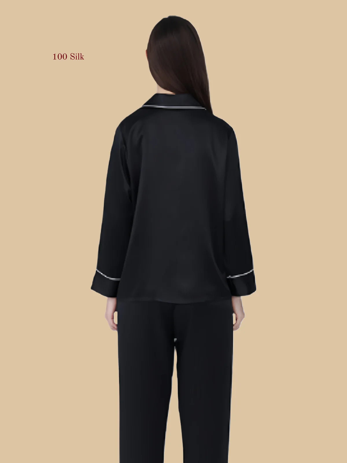 25 Momme Elegant  Silk Long Sleeve Pajama Set