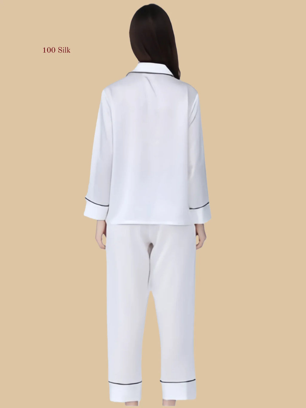 25 Momme Women's Long Pajama Pants Set