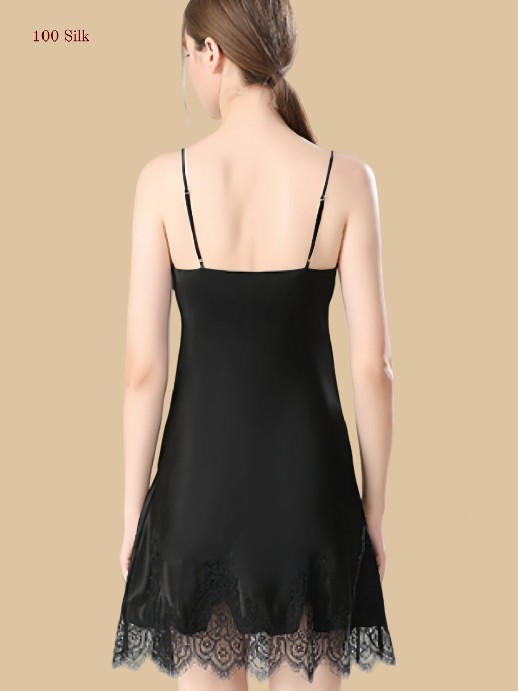 Elegant silk slip dress short