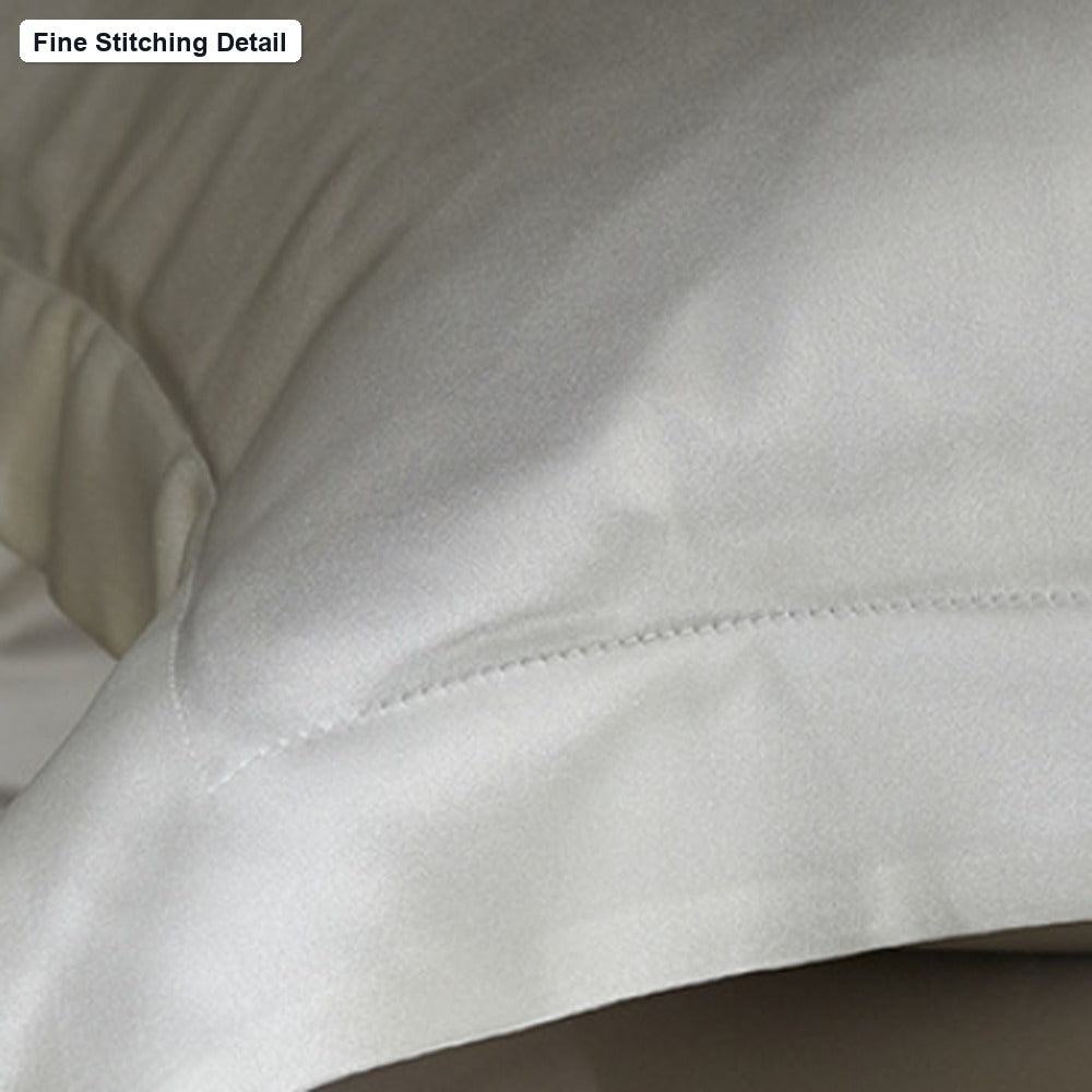 40 momme mulberry silk bedding fine stitching and extended border detail
