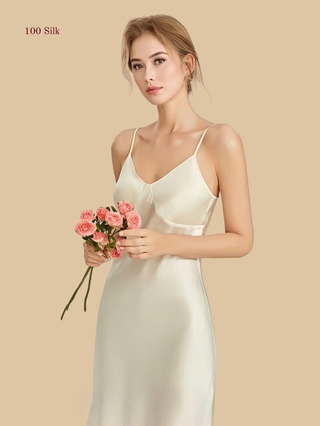 Women's Silk Slip Midi Dress