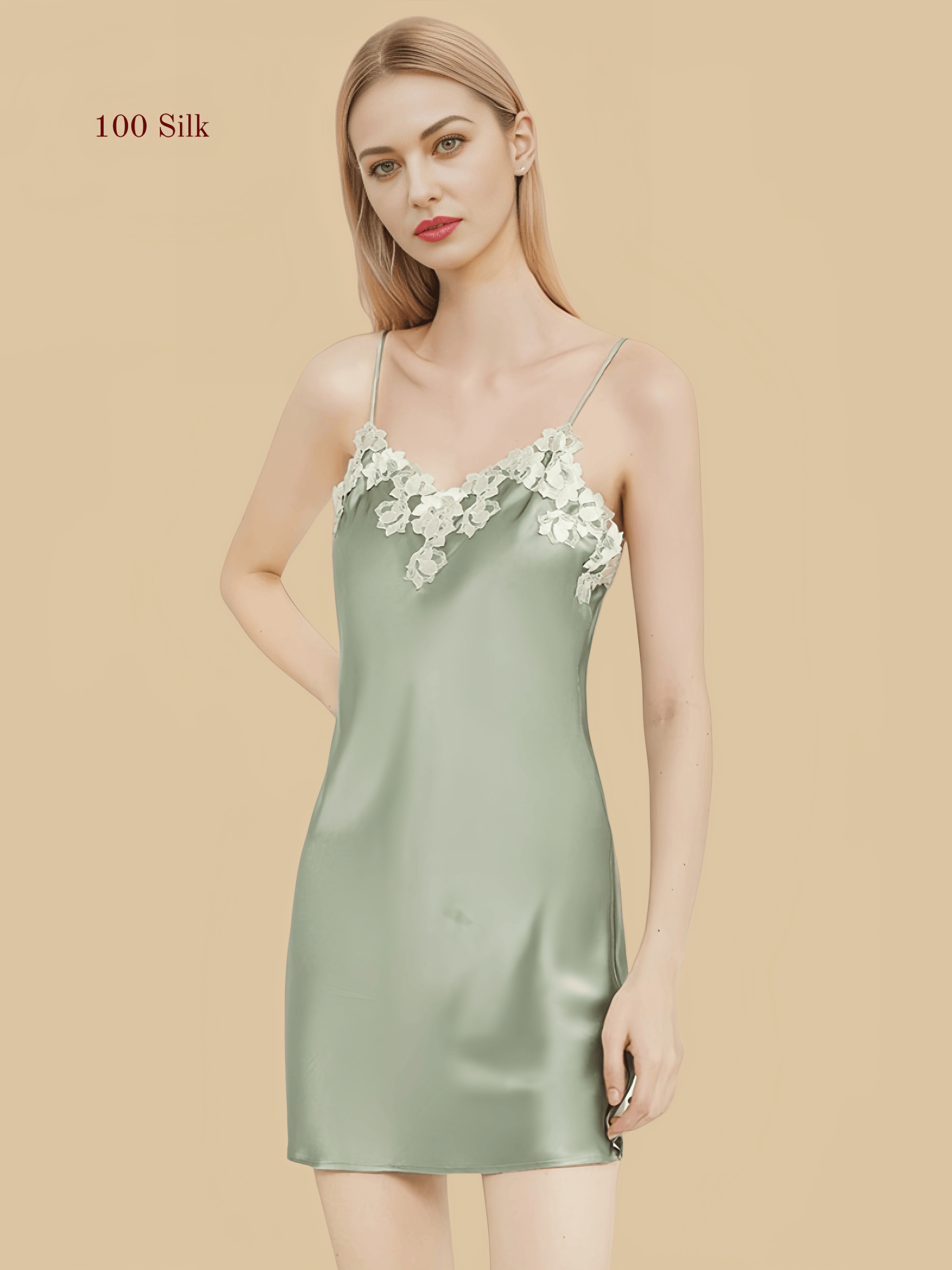 Women's Silk Nightgown And Robe Set