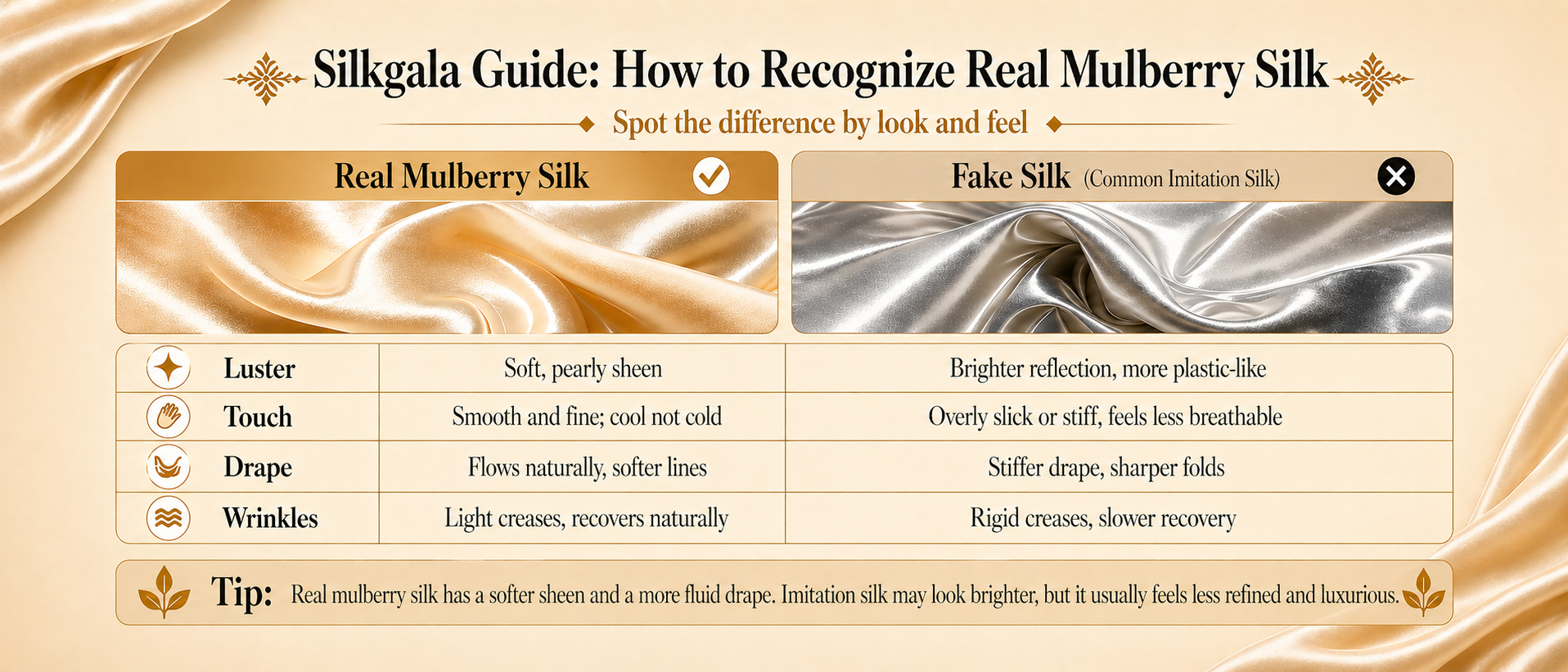 How to Tell Real Mulberry Silk from Fake Silk