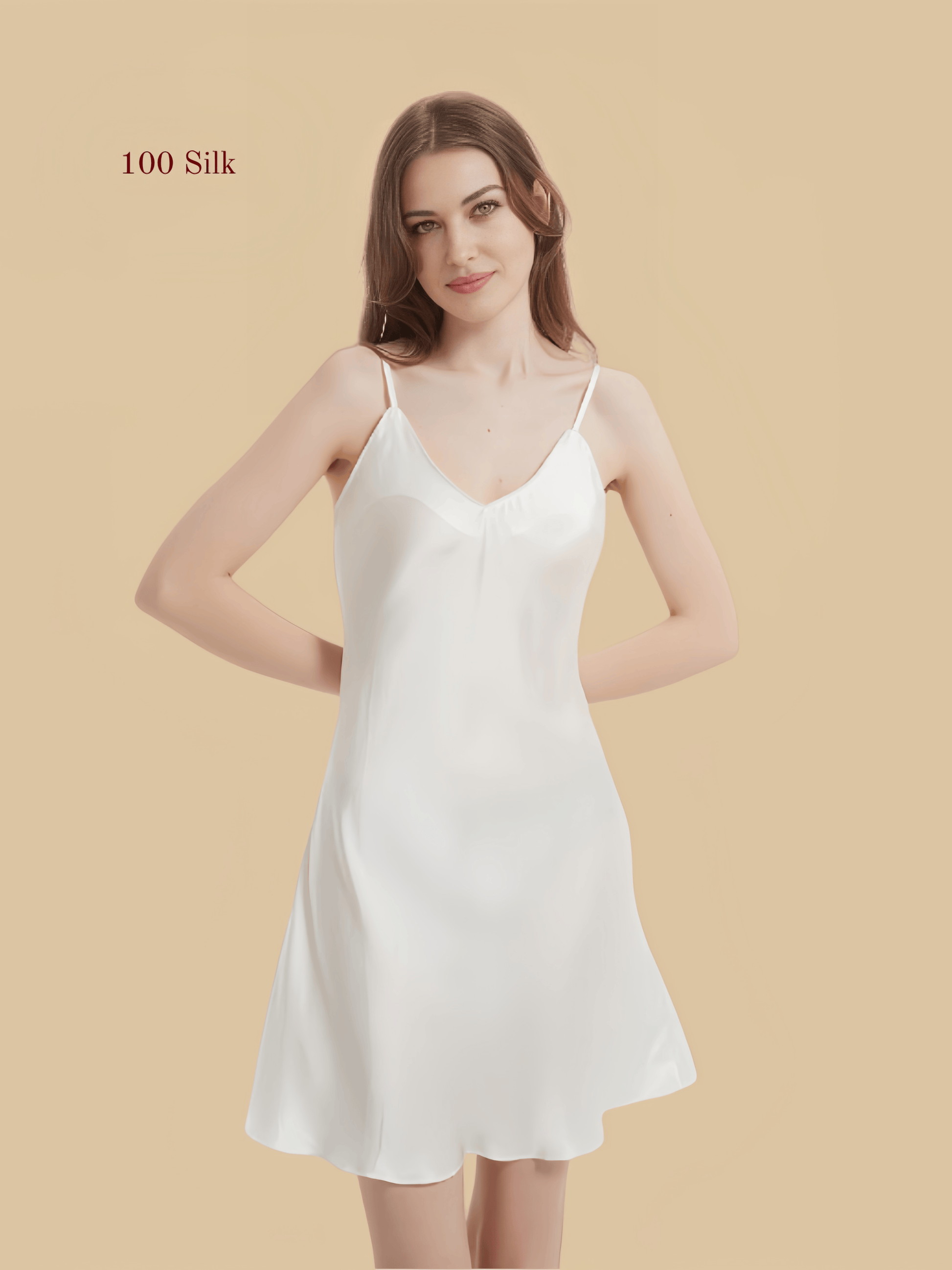 Elegant Short Silk Nightgown