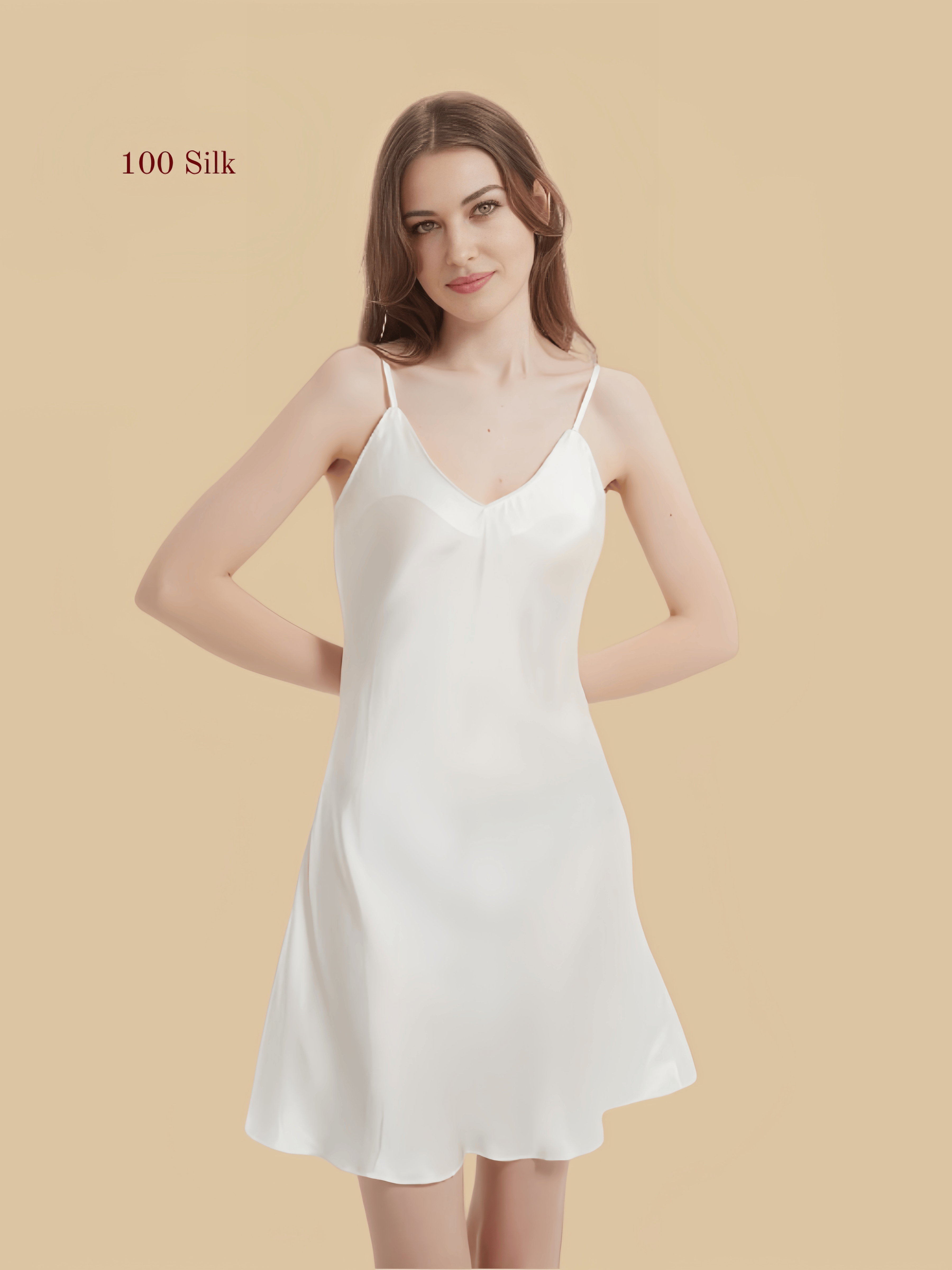 Elegant Short Silk Nightgown