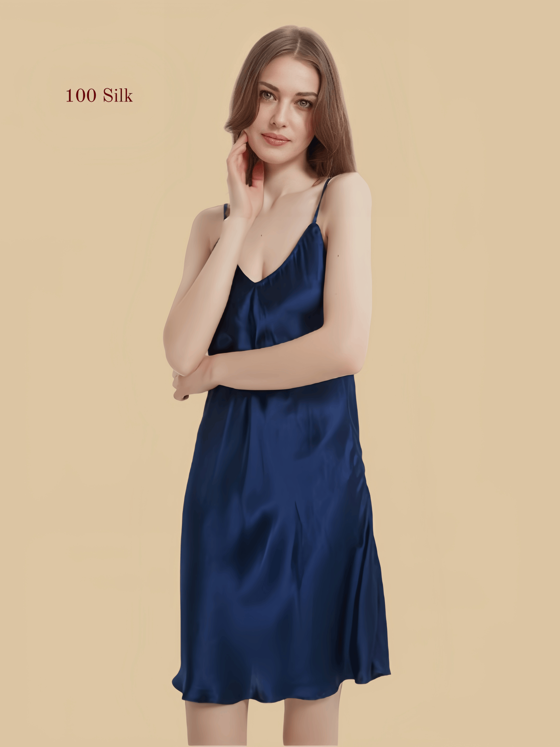 Elegant Short Silk Nightgown