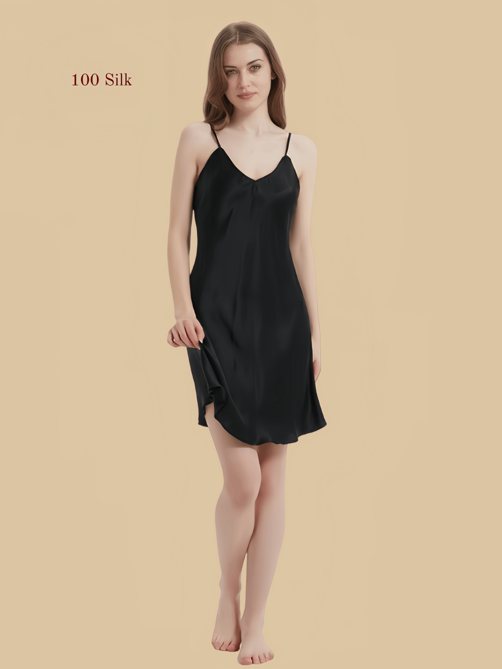 Elegant Short Silk Nightgown