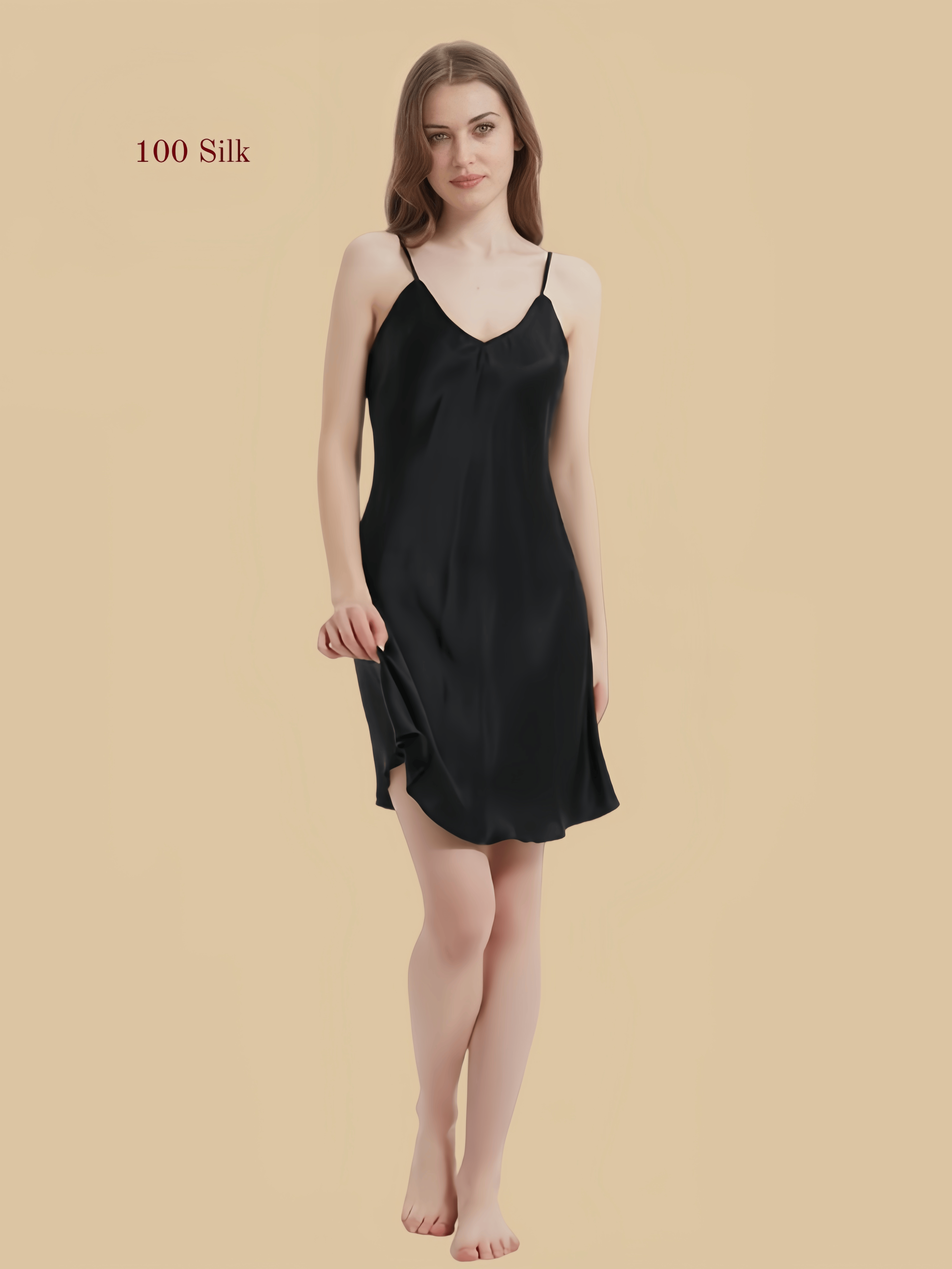 Elegant Short Silk Nightgown