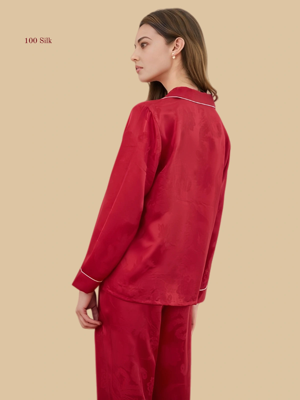 Elegant Silk Button down Pajamas for Women