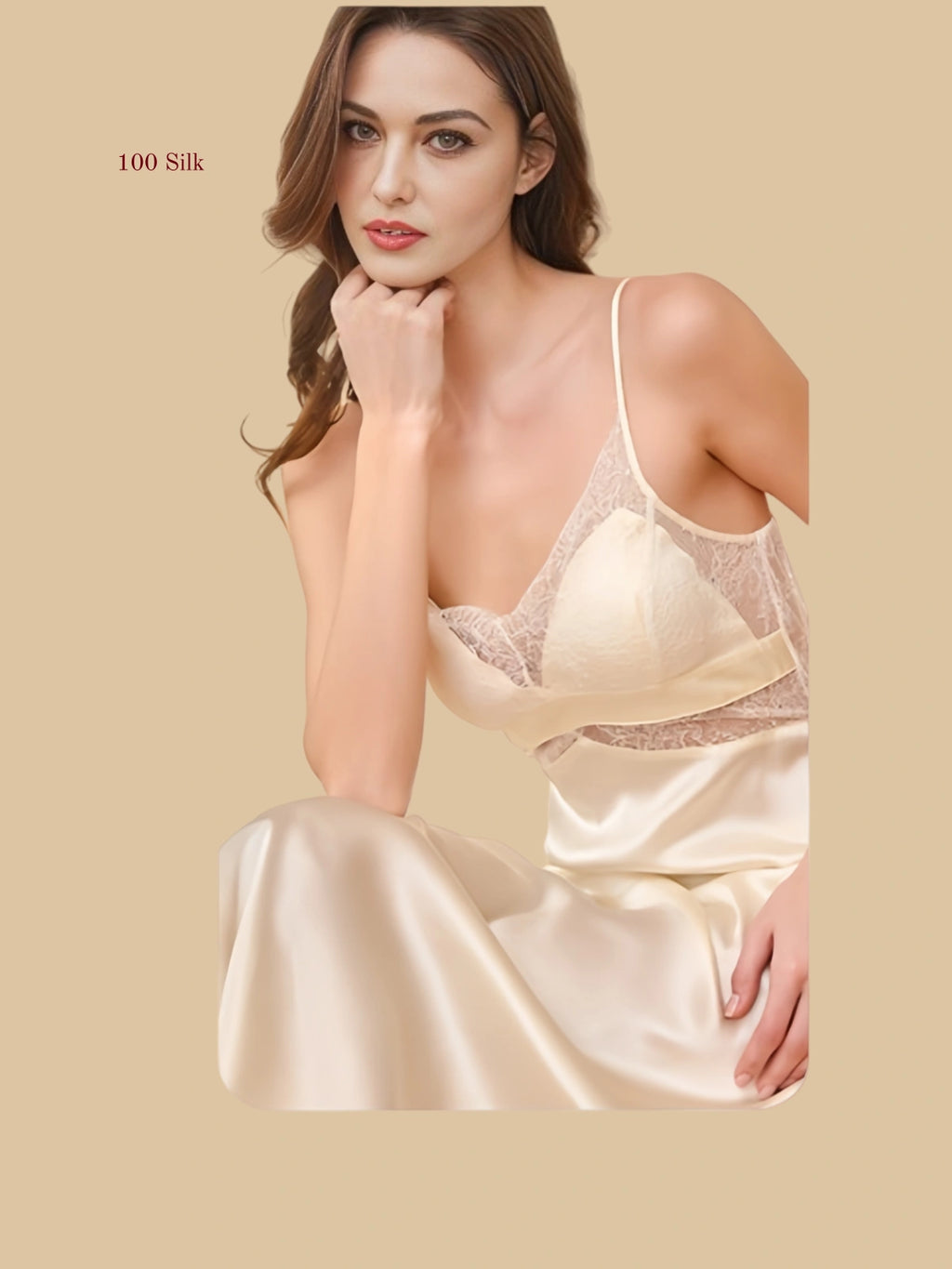 Elegant Silk Spaghetti Strap Maxi Dress