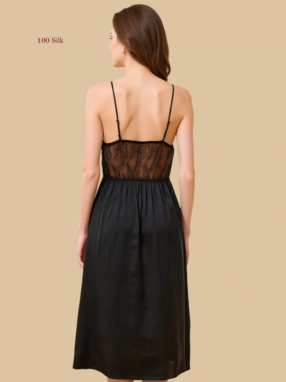 Elegant Silk Spaghetti Strap Maxi Dress