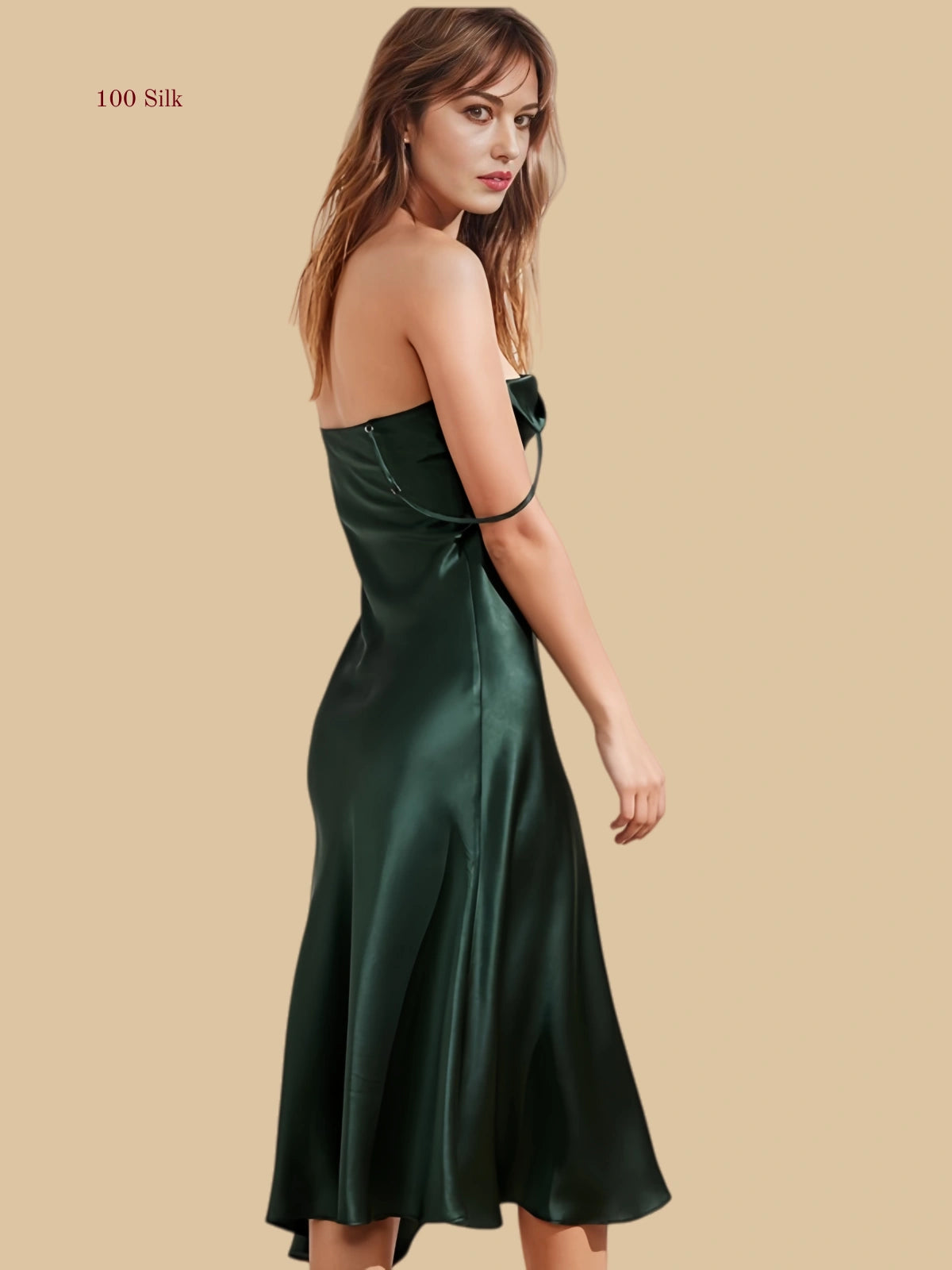 Elegant Silk Women's Slit Skirt - 100% Mulberry Silk Silk Nightgown And Robe Set | Silkgala